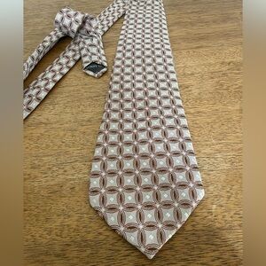 Giorgio Armani Geometric Patterned 100% Silk Tie